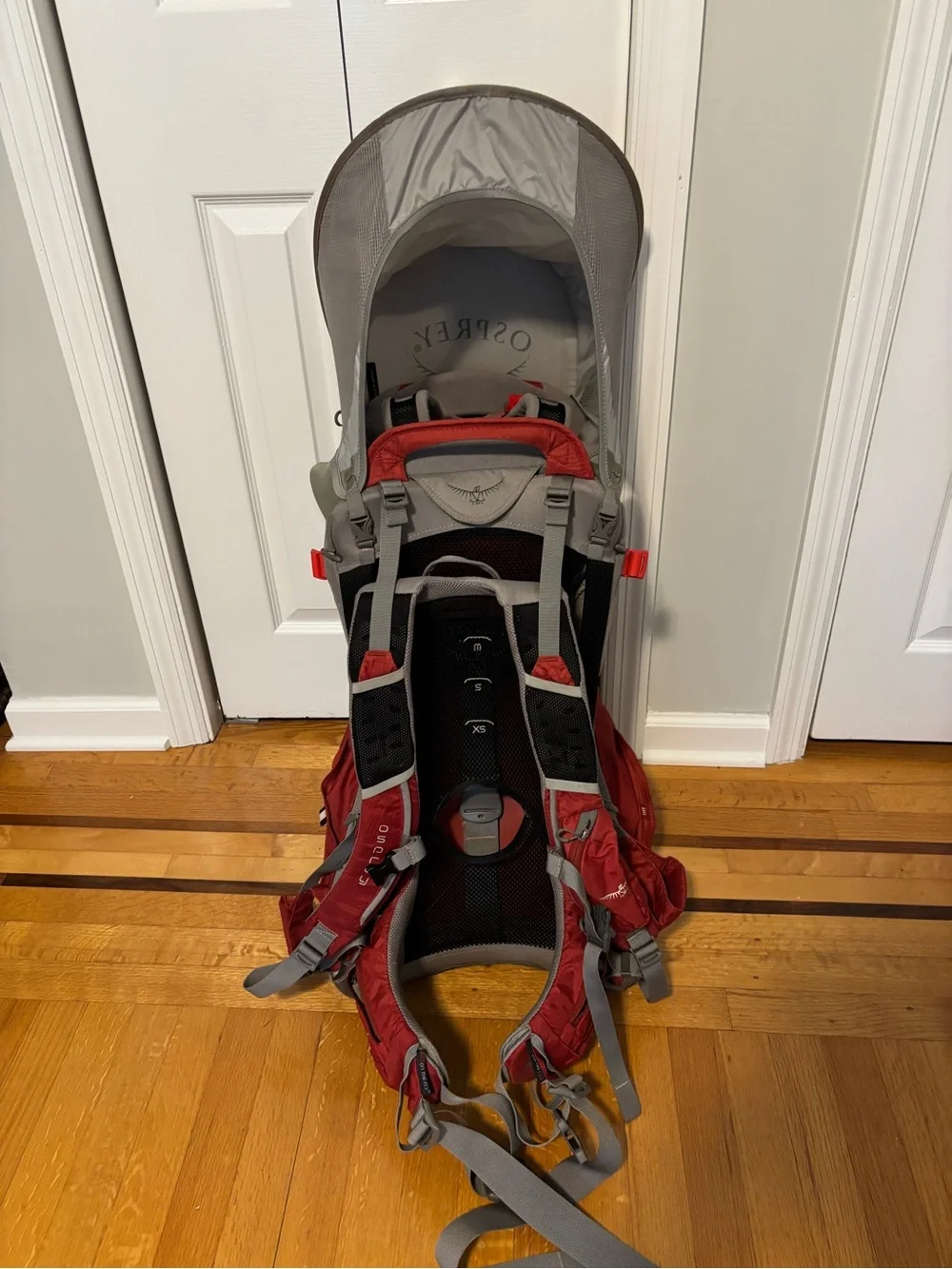 OSPREY Poco Plus Child Carrier Pack - Red and Gray